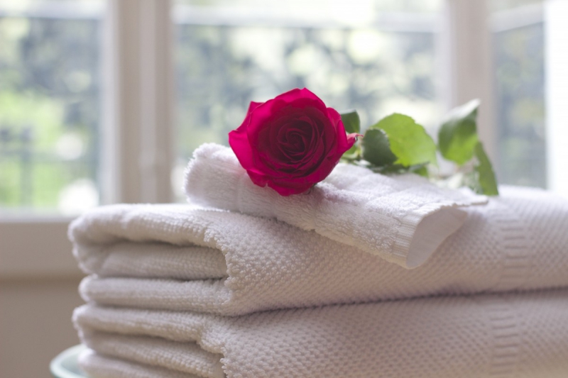 hotel-COTIGNAC-min_towel_rose_clean_care_salon_spa_white_bath-731641